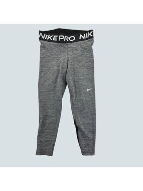Nike Pro Dri-FIT Gray Cropped Compression Leggings Women's Medium M Workout